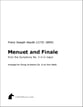 Menuet and Finale Orchestra sheet music cover